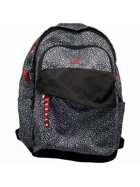 Jordan Elephant Print Backpack Black Gray Red Jumpman Logo